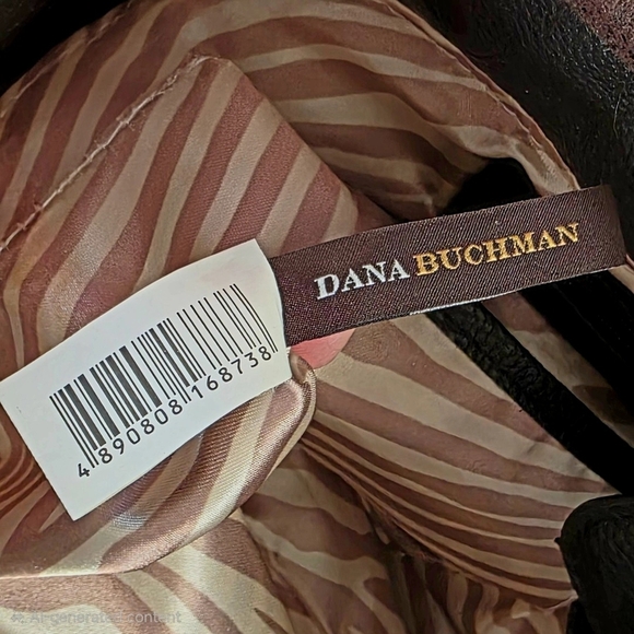 👜 Dana Buchman Brown Striped Tote Bag w/ Faux Suede Accents - Picture 2 of 16